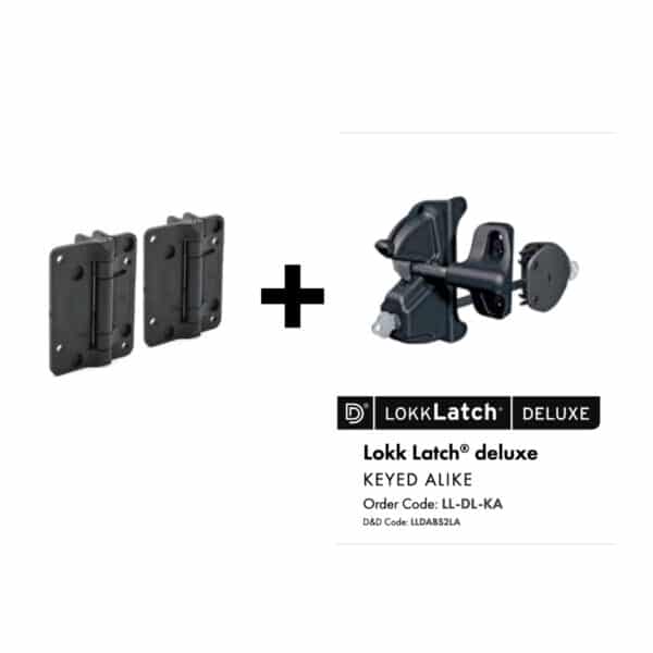 D&D Lokk Latch Deluxe Lockable & Hinge Pair with Screws