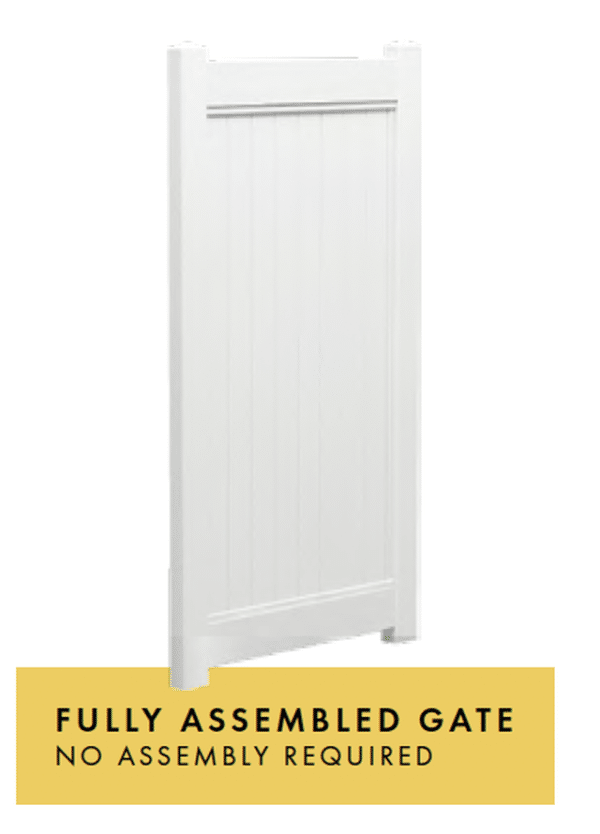 PVC Privacy Gate - 1000mm wide x 1850mm high - Fully assembled - Image 2