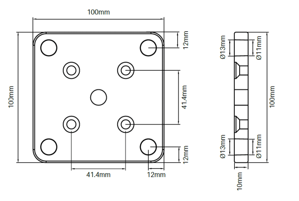 Base plate configuration