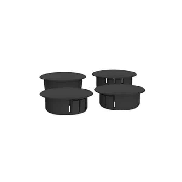 Tubular - ROUND HOLE PLUG - BLACK - 32mm top outer diameter