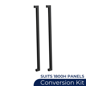 Garrison Steel Fencing - Gate Converter Side Stiles - 1800H or 2100h - Black