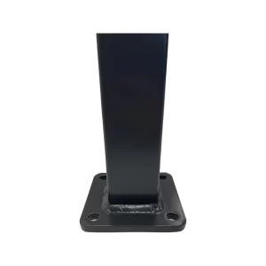 Base Platted Fence Post with Cap 1.3m - Black, White Options