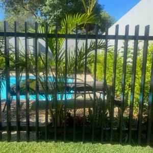 Aluminium Blade Raked Pool Fence Panel