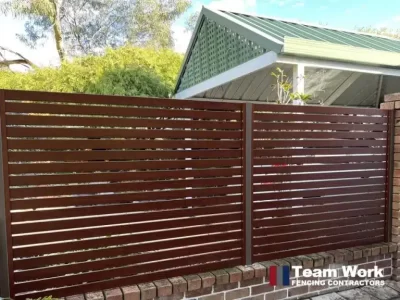 Slat Fencing Installation