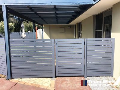 Slat Fencing Installation