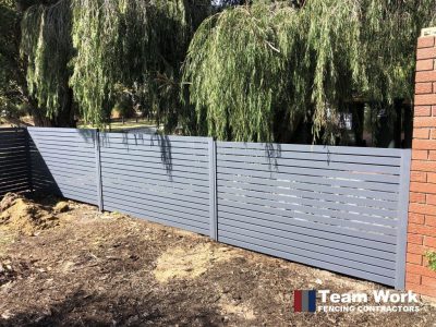 Slat Fencing Installation