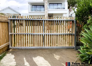 Timber Gate is steel frame