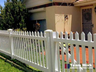 White PVC Faux Wood Fencing Perth WA